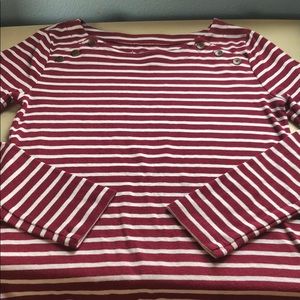 Red striped long sleeve shirt
